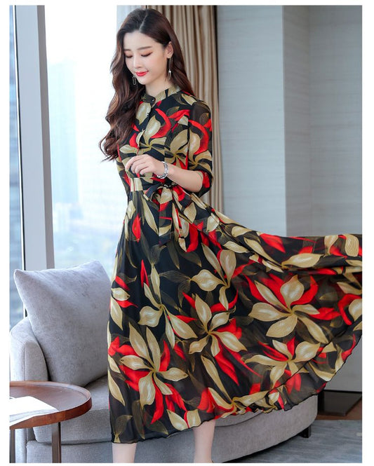 Digital Printed Summer Chiffon Maxi – 1412