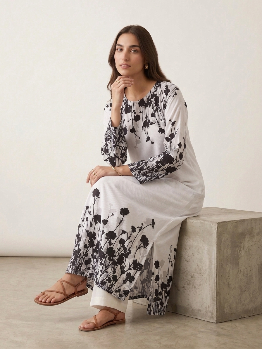 Summer Bloom 2PC Kaftan Set-1507