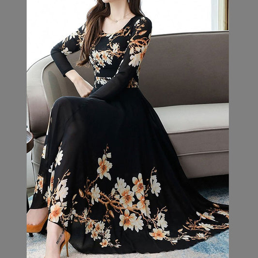 Digital Printed Summer Chiffon Maxi – 1401
