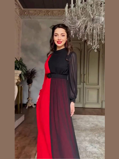 Women's Solid Color Plain Maxi Dress AX-201