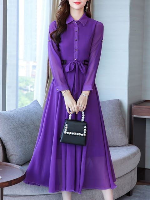 Women's Solid Color Plain Maxi Dress AX-88