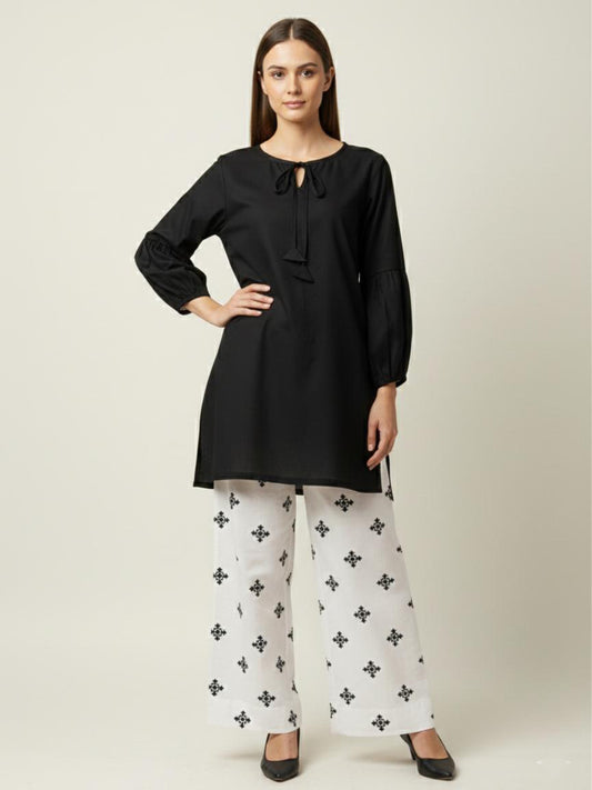 Classic Charm – Cotton 2PC Embroidered Suit