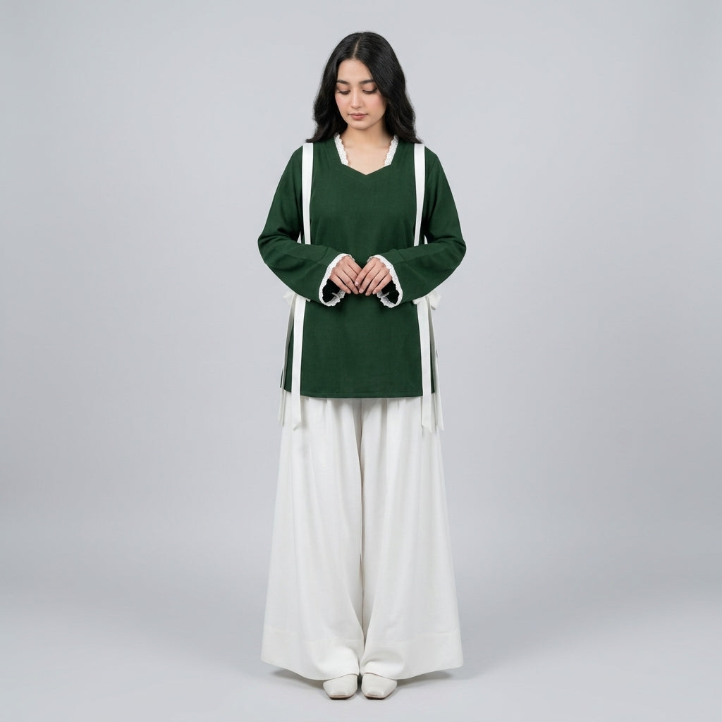 Modern Modest Wool Peach Suit – Korean Imported Fabric