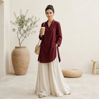 Korean Wool Peach Modest Suit