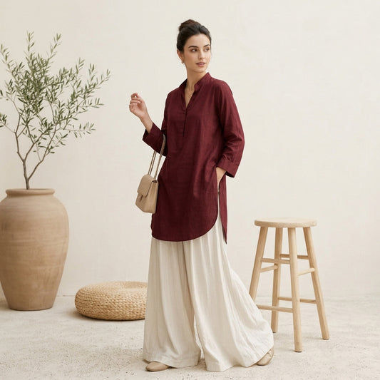 Korean Wool Peach Modest Suit