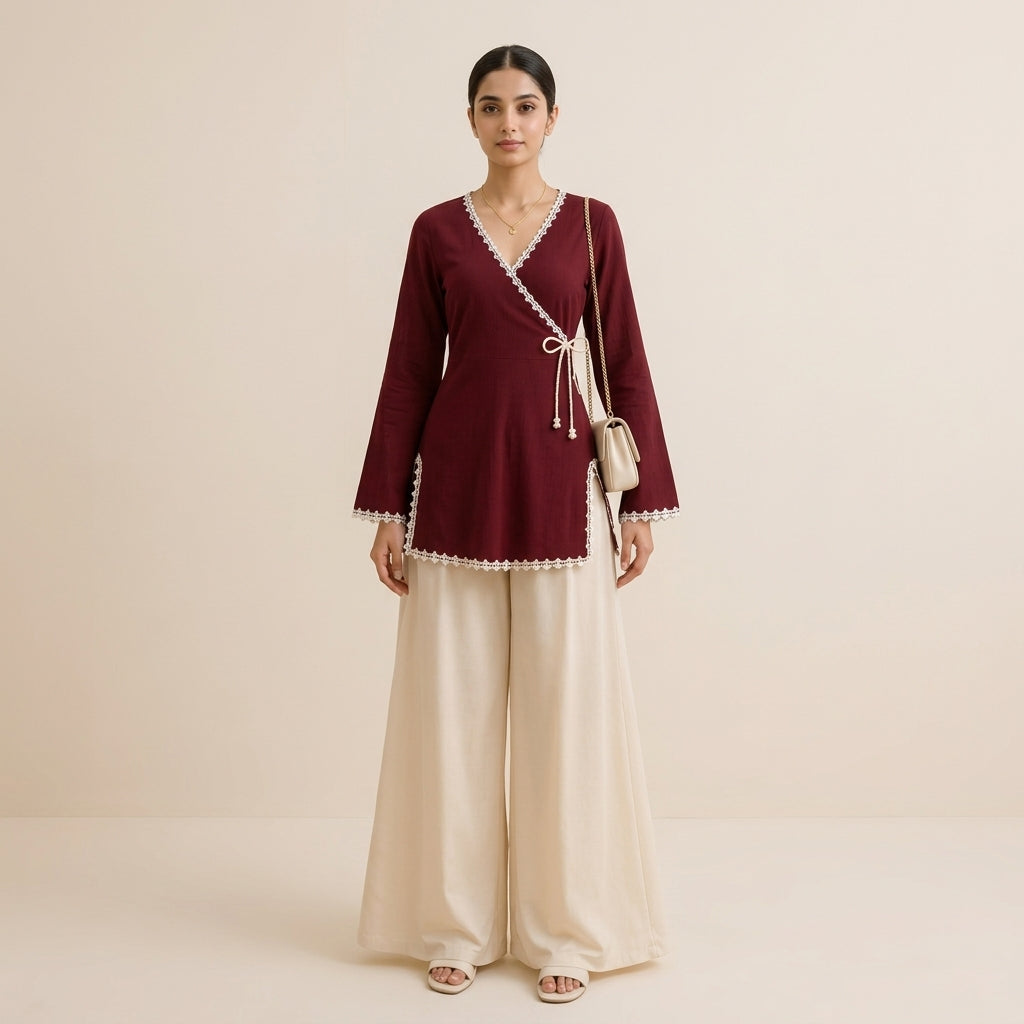 Modern Modest Elegance – Korean Wool Peach Suit