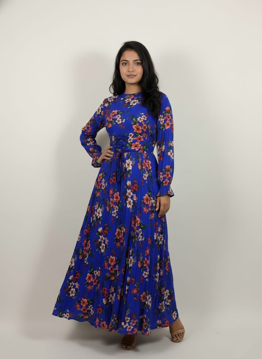 Women’s Premium Floral Printed Long Maxi Dress