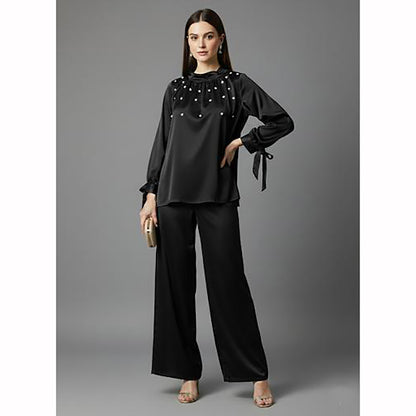 Premium Silk Pearl Detail Co-Ord Set TS-50