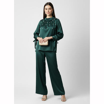 Premium Silk Pearl Detail Co-Ord Set TS-50