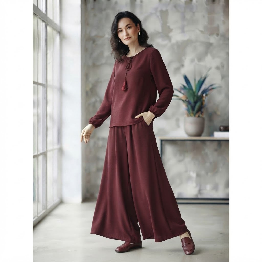 Premium Korean Imported Wool Peach 2PC Co-Ord Set - 14