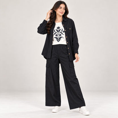 3-Piece Cotton Cargo Co-Ord Set