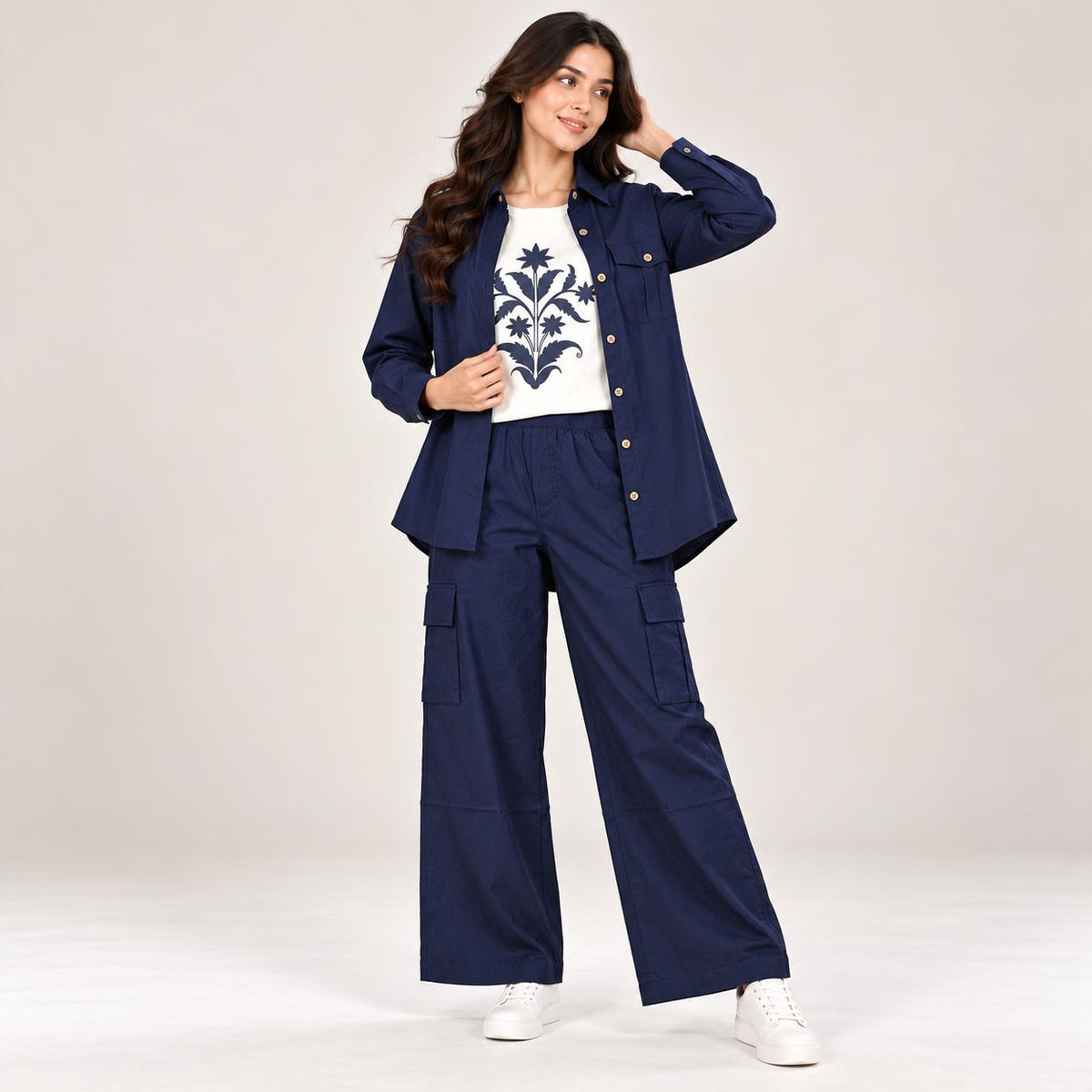 3-Piece Cotton Cargo Co-Ord Set
