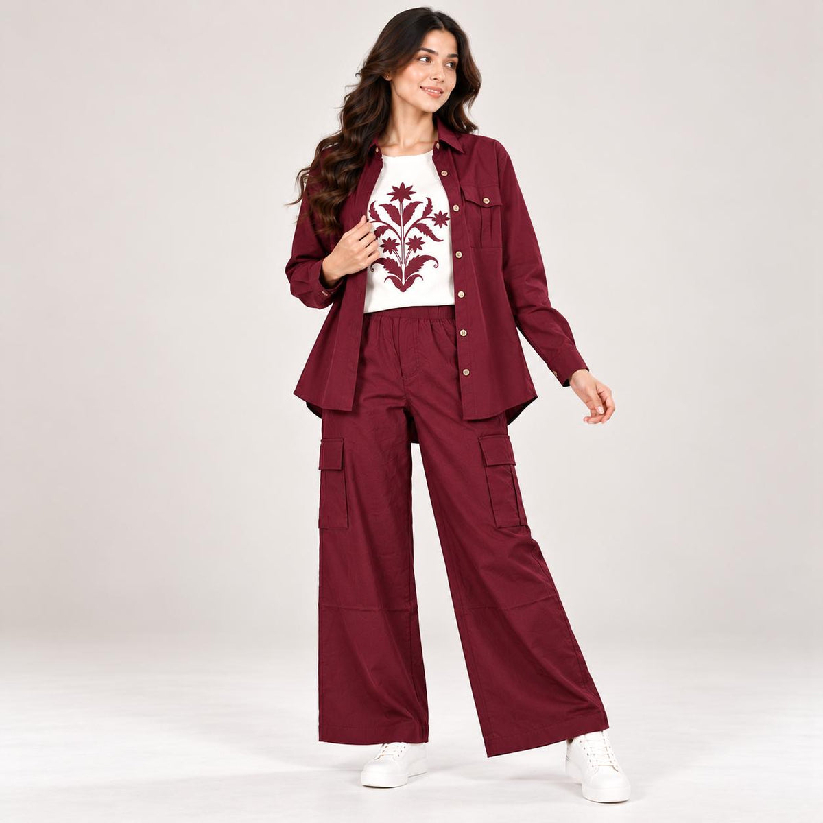 3-Piece Cotton Cargo Co-Ord Set