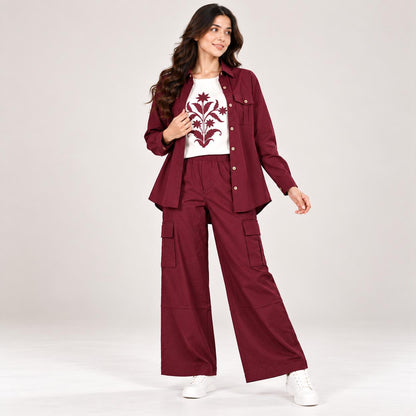 3-Piece Cotton Cargo Co-Ord Set