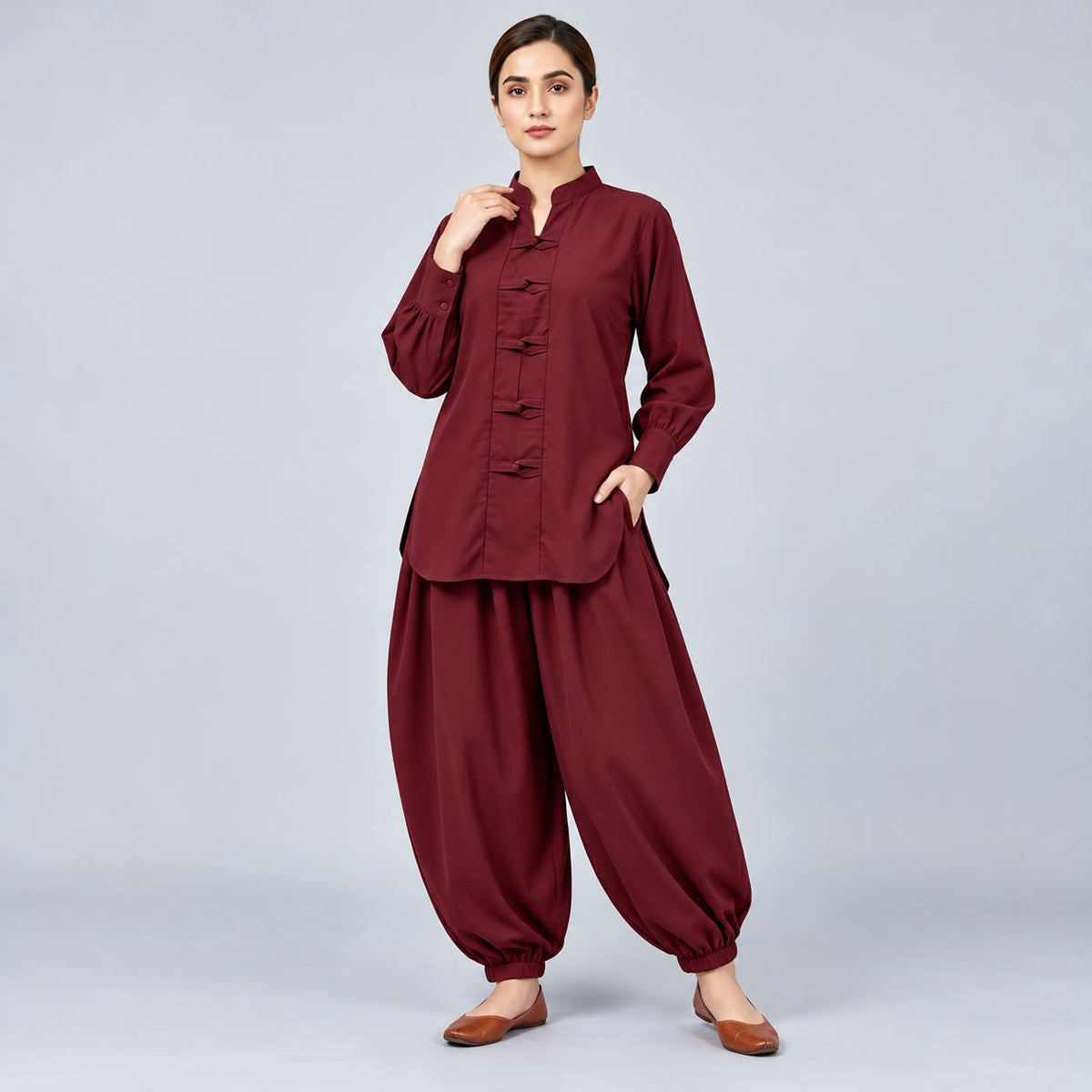 BALLOON PLAZOO SHIRT CO-ORD SET
