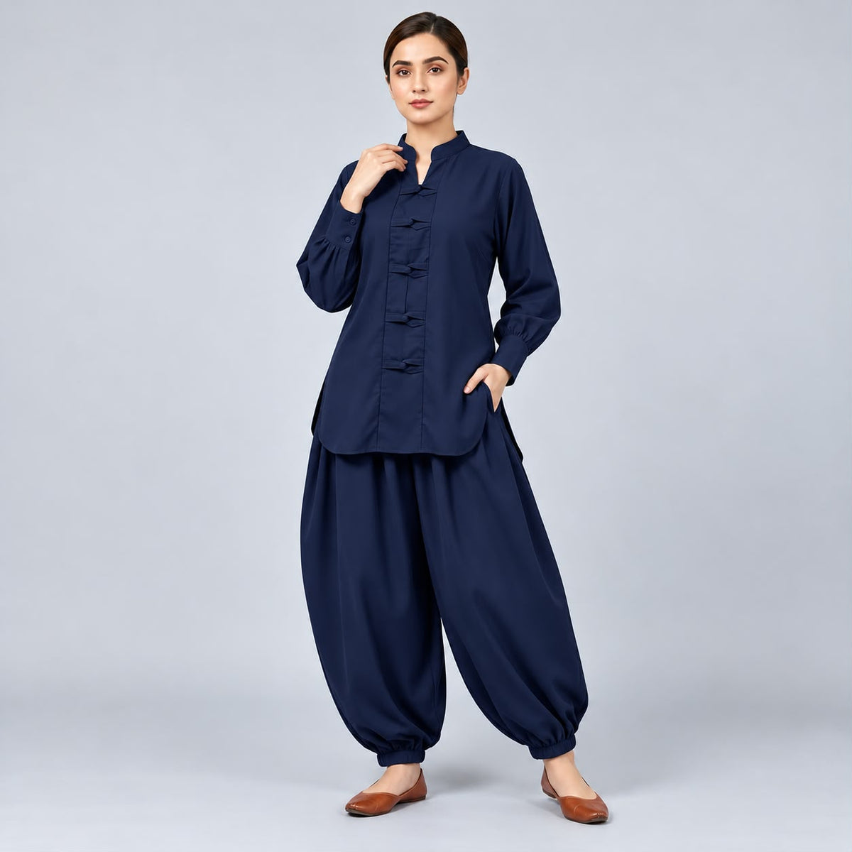 BALLOON PLAZOO SHIRT CO-ORD SET