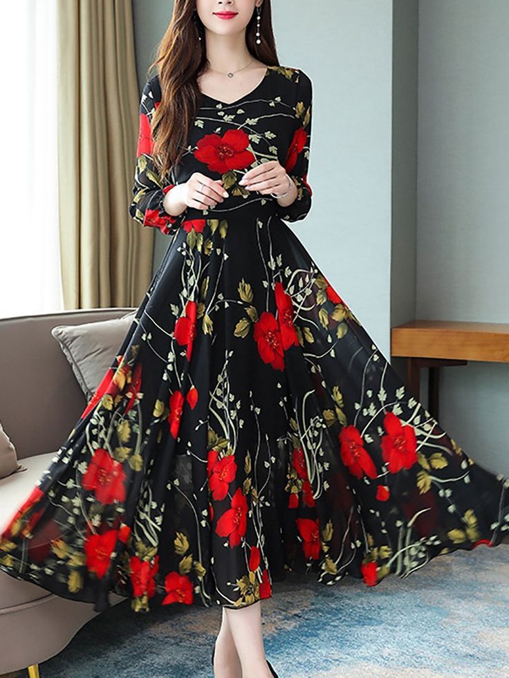 Digital Printed Summer Chiffon Maxi – 1402