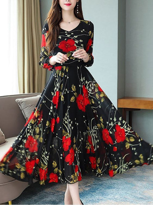 Digital Printed Summer Chiffon Maxi – 1402