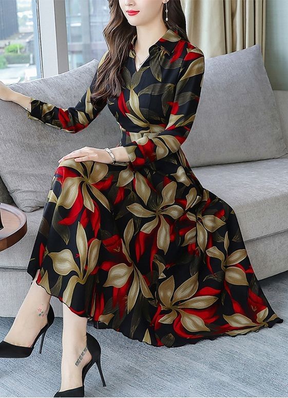 Digital Printed Summer Chiffon Maxi – 1412